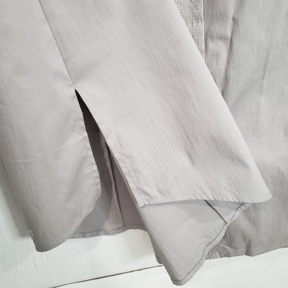 Lane Bryant Button Up 3/4 Sleeves Gray Shirt Size 18 - Picture 9 of 12